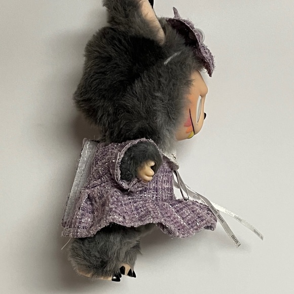 Designer Bow Dress 2 Piece Outfit For Labubu The Monsters Clothing Purple - Picture 2 of 7